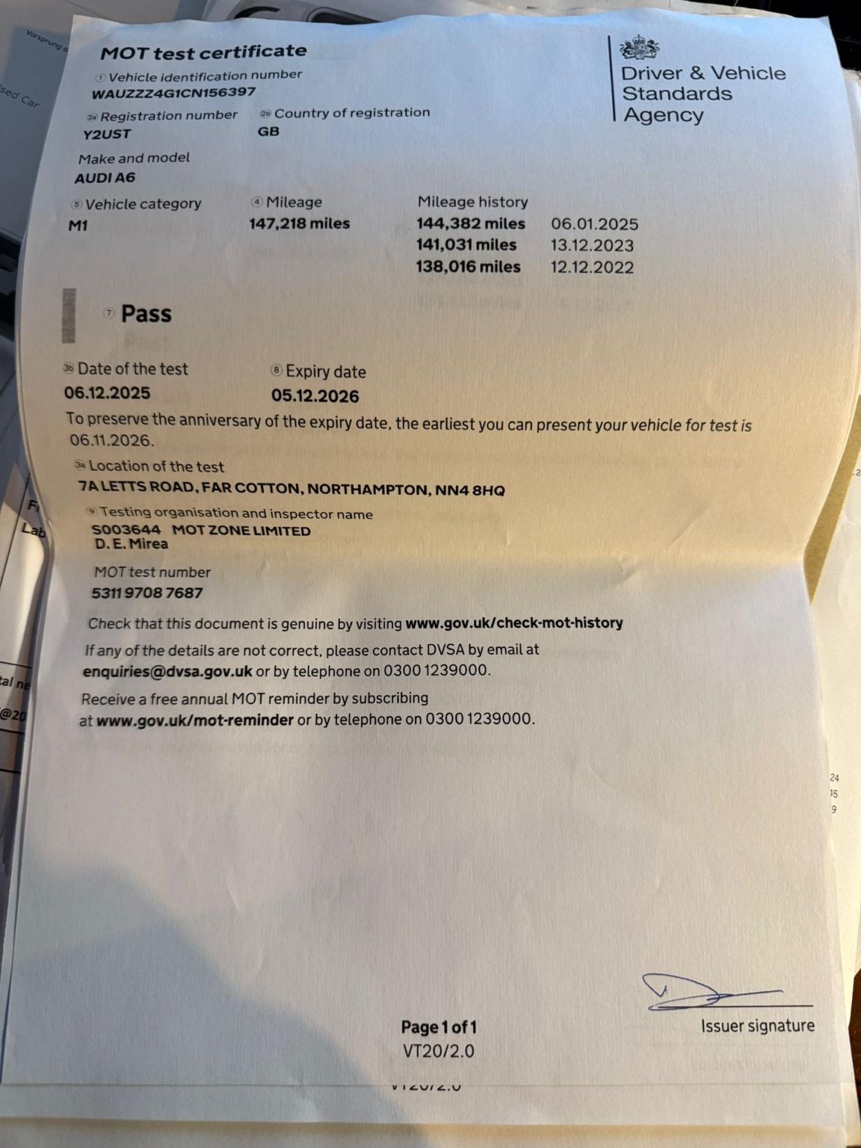 Audi A6 Saloon 2.0 TDI S line Saloon 4dr Diesel Manual Euro 5 (s/s) (177 ps)