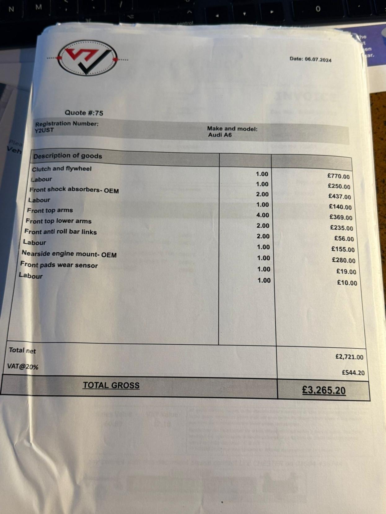 Audi A6 Saloon 2.0 TDI S line Saloon 4dr Diesel Manual Euro 5 (s/s) (177 ps)