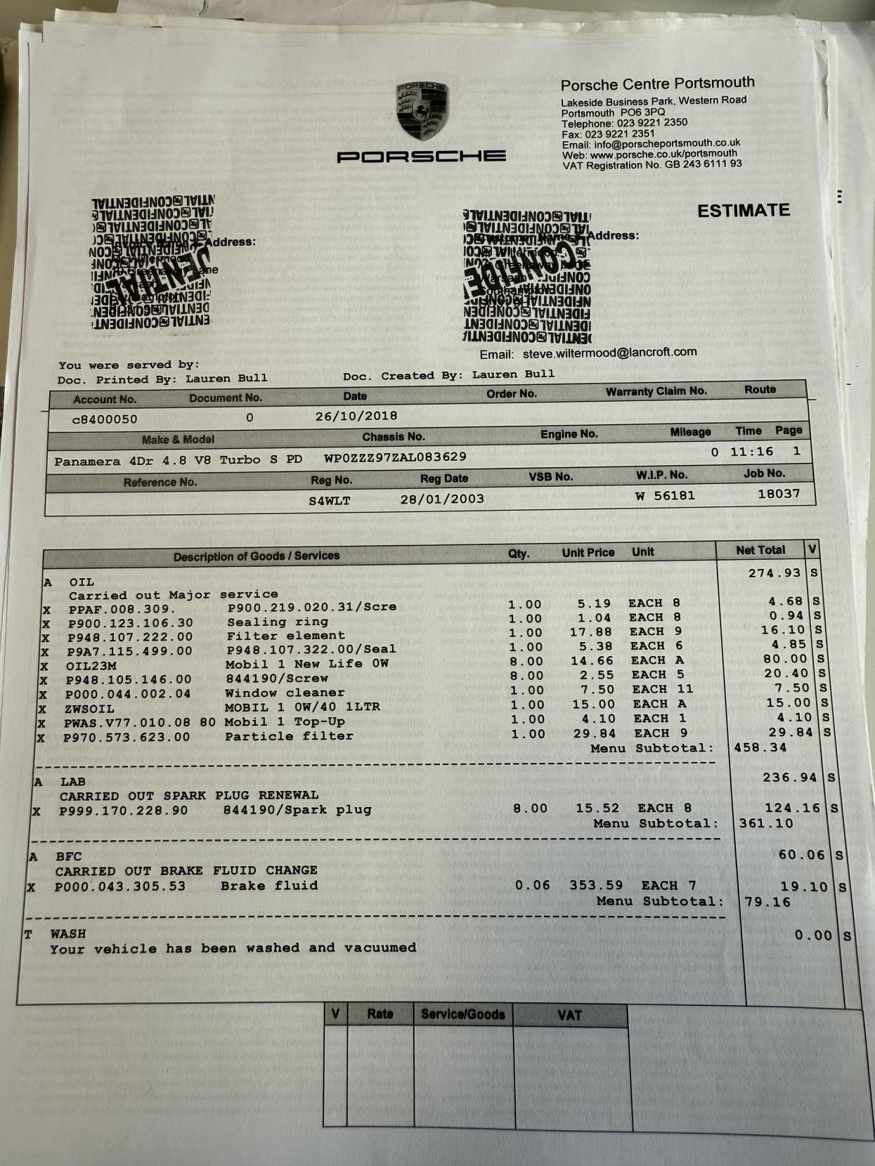 Porsche Panamera 4.8T V8 Hatchback 5dr Petrol PDK 4WD Euro 5 (s/s) (500 ps)