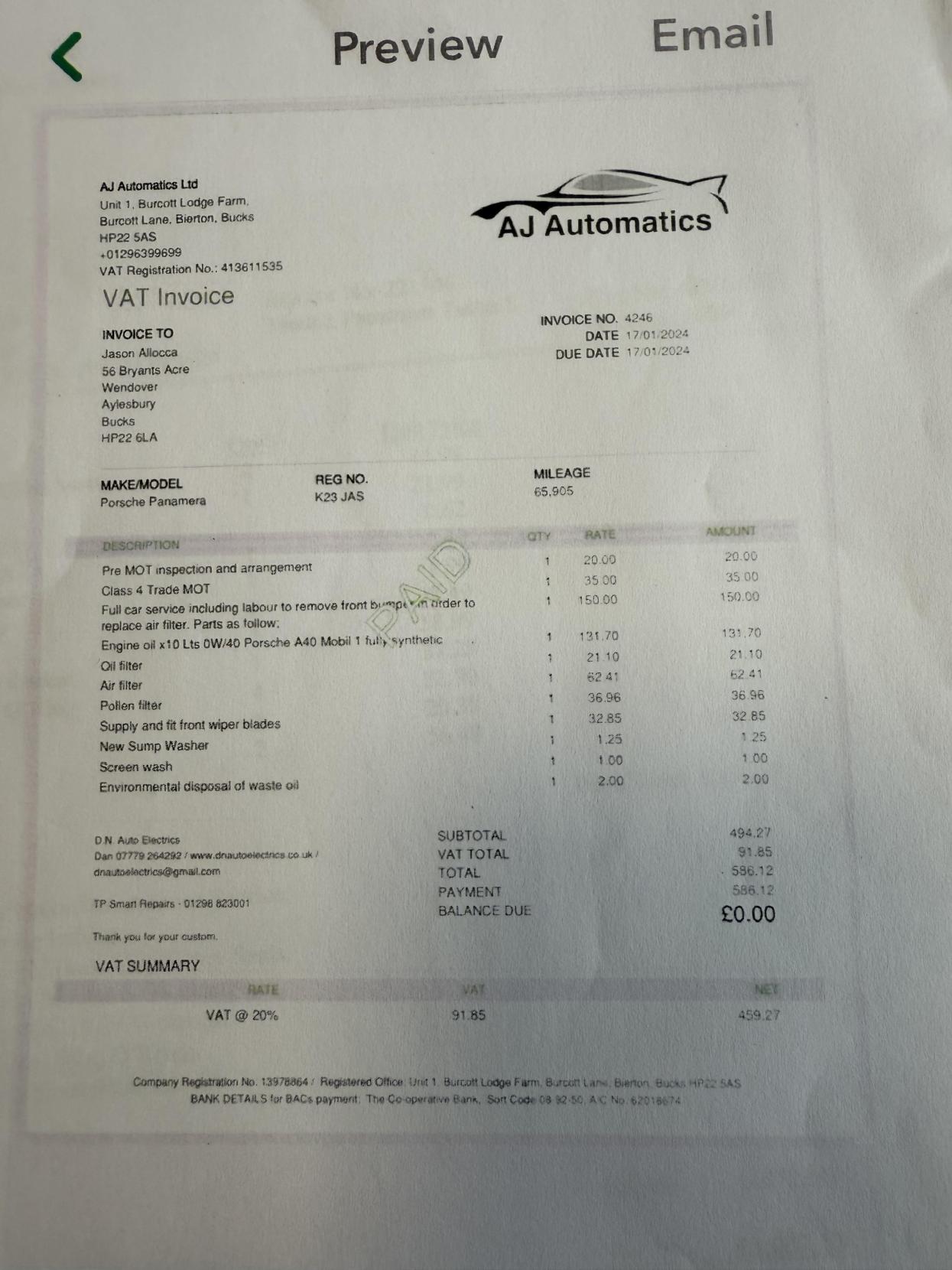 Porsche Panamera 4.8T V8 Hatchback 5dr Petrol PDK 4WD Euro 5 (s/s) (500 ps)