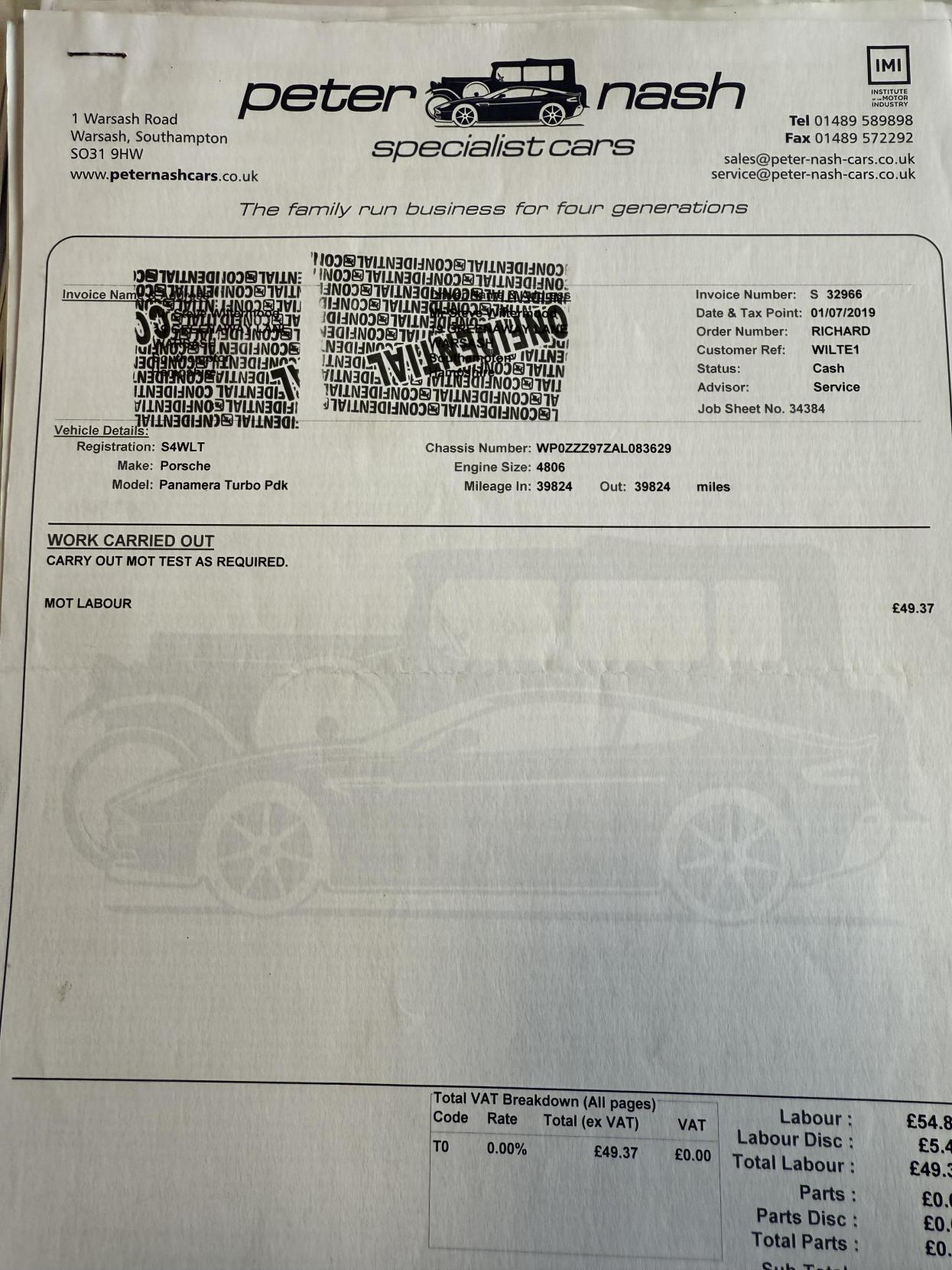 Porsche Panamera 4.8T V8 Hatchback 5dr Petrol PDK 4WD Euro 5 (s/s) (500 ps)